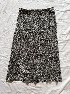 Floral High Slit Skirt